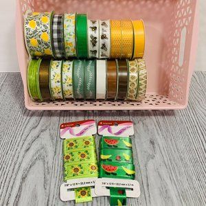 Ribbon Lot Lemons Floral Farmhouse Honeycomb Bees Picnic And More #4